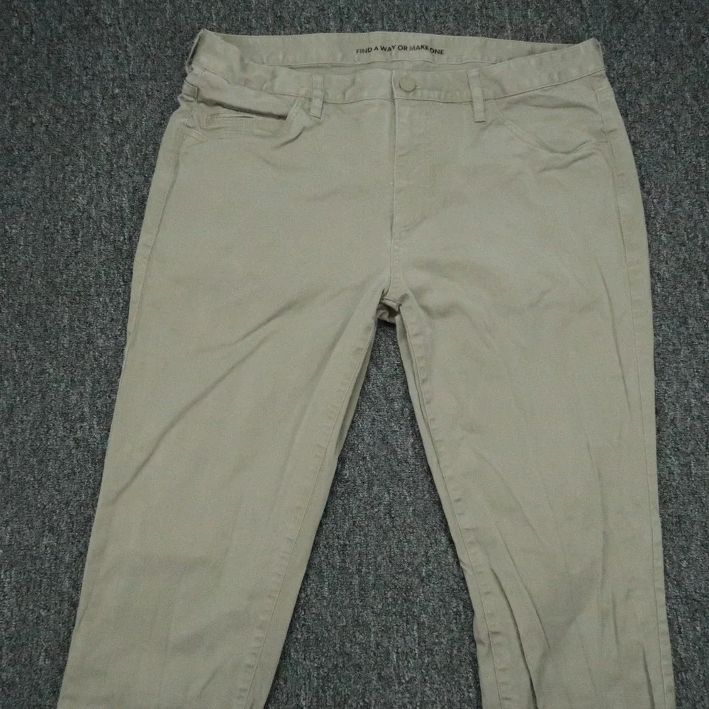 Rhone Pants Mens 36x32 Green Gray Everyday Twill 5 Pocket Straight Zip